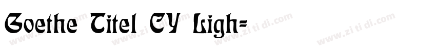 Goethe Titel CY Ligh字体转换